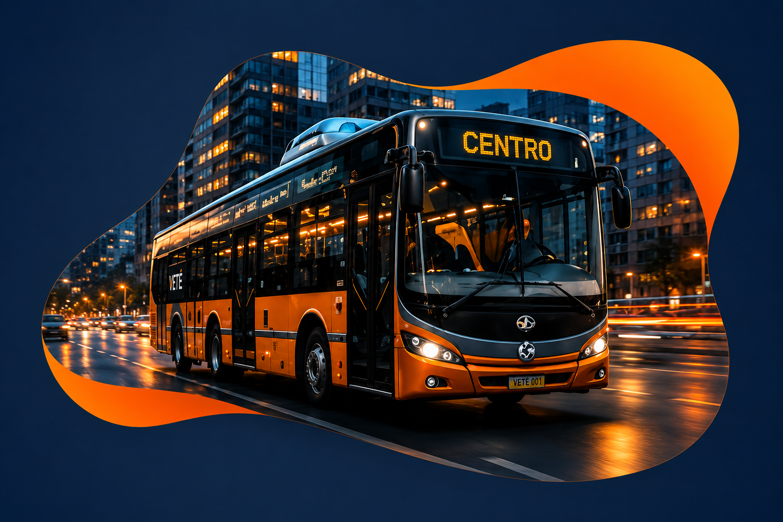 Ônibus representando a operação de Vale Transporte Inteligente da VeTê
